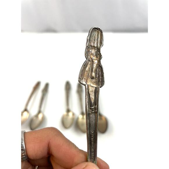 VTG Set of 6 Spoons Yvonne Cecile Marie Annette 1930's Carlton SilverPlate - Picture 9 of 10